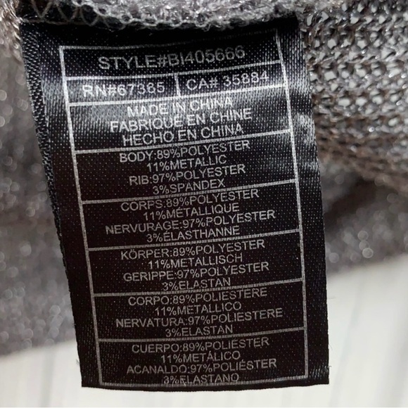 BB Dakota for Anthropologie Metallic Lurex Knit Varsity Tank Top | Silver | M - Picture 14 of 16